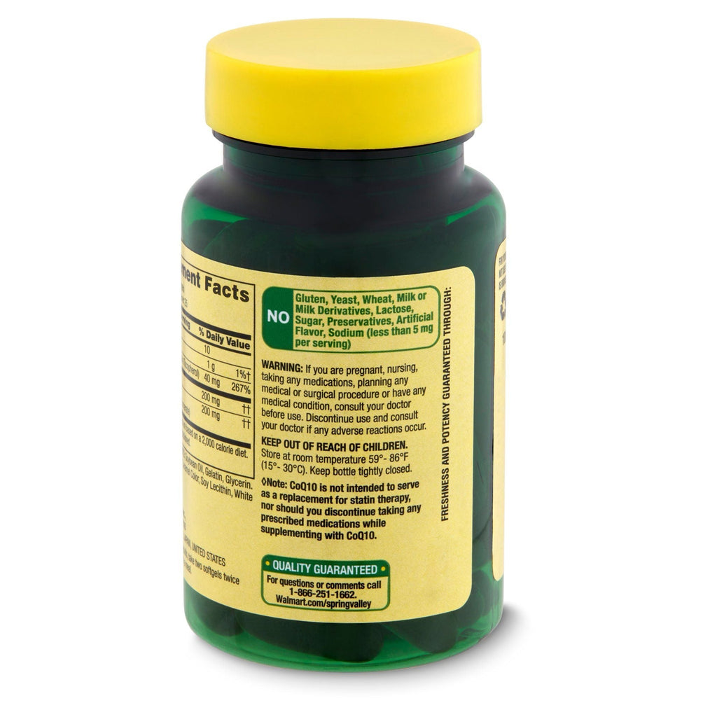 Spring Valley L Carnitine CoQ10 Amino Acid Supplements; 2 Softgels; 50 Count EasyOptionXY LLC