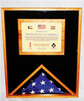 Military Memorial Flag Medal and Certificate Display Case, 9 X 5 1/2 Memorial Flag. The Military Gift Store