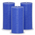 CANDWAX 3x3 Pillar Candle Set of 3 - Decorative Candles Unscented and No Drip Candles - Ideal as Wedding Candles or Large Candles for Home Interior - Light Blue Candles Pillar 3x3 Baby Blu