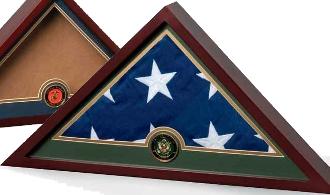 Flag Display Case with Coast Guard Medallion. The Military Gift Store