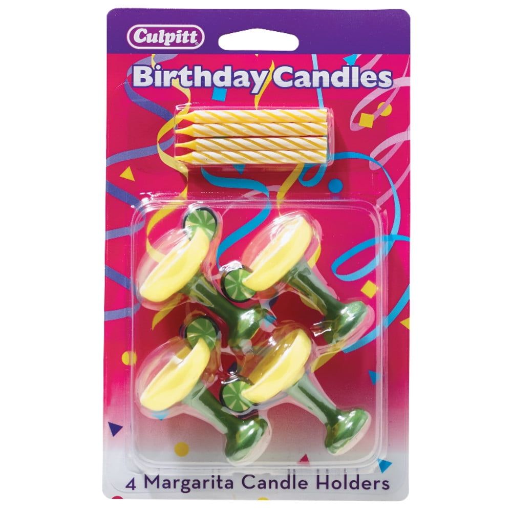 Cake Topper Decor,Margarita Shape Candles (2/PKG)