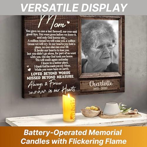Skywin in Loving Memorial Candles for Deceased (Every Beat) - 5.9 x 2.7 in LED Flameless Candles, Remembrance Candle for Loss, Memorial Candles for Loss of Loved Ones, Sympathy Candles Memorial Gift