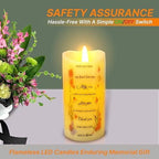 Skywin in Loving Memorial Candles for Deceased (Every Beat) - 5.9 x 2.7 in LED Flameless Candles, Remembrance Candle for Loss, Memorial Candles for Loss of Loved Ones, Sympathy Candles Memorial Gift