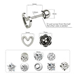 Exquisite zircon earring set Pi-Mart