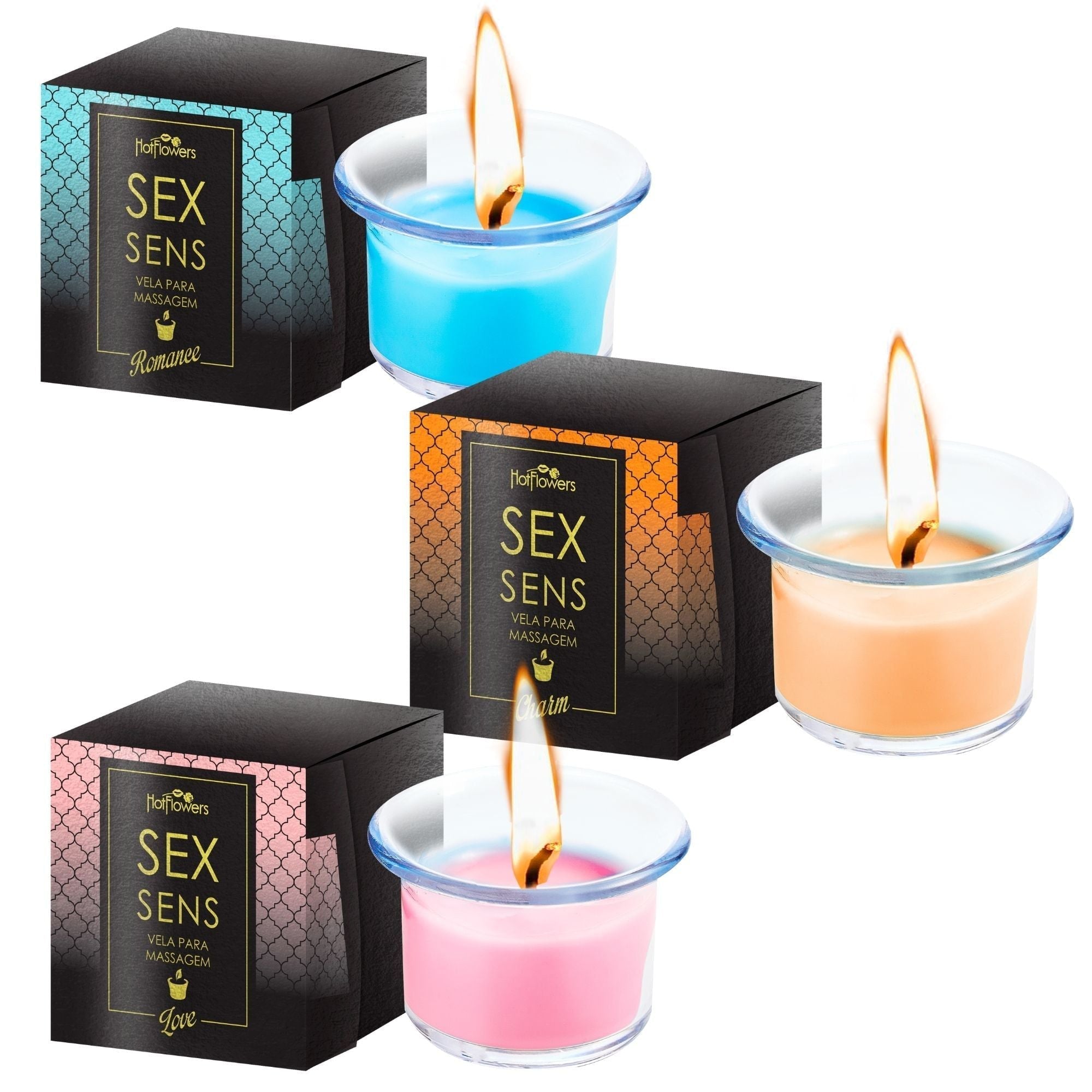 Beeswax Body Scented Massage Candle, Low Heat Oil Warmer, Skin Safe Moisturize, Set of Three (Mix) EasyOptionXY LLC