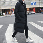 Men's winter long slim cotton coat