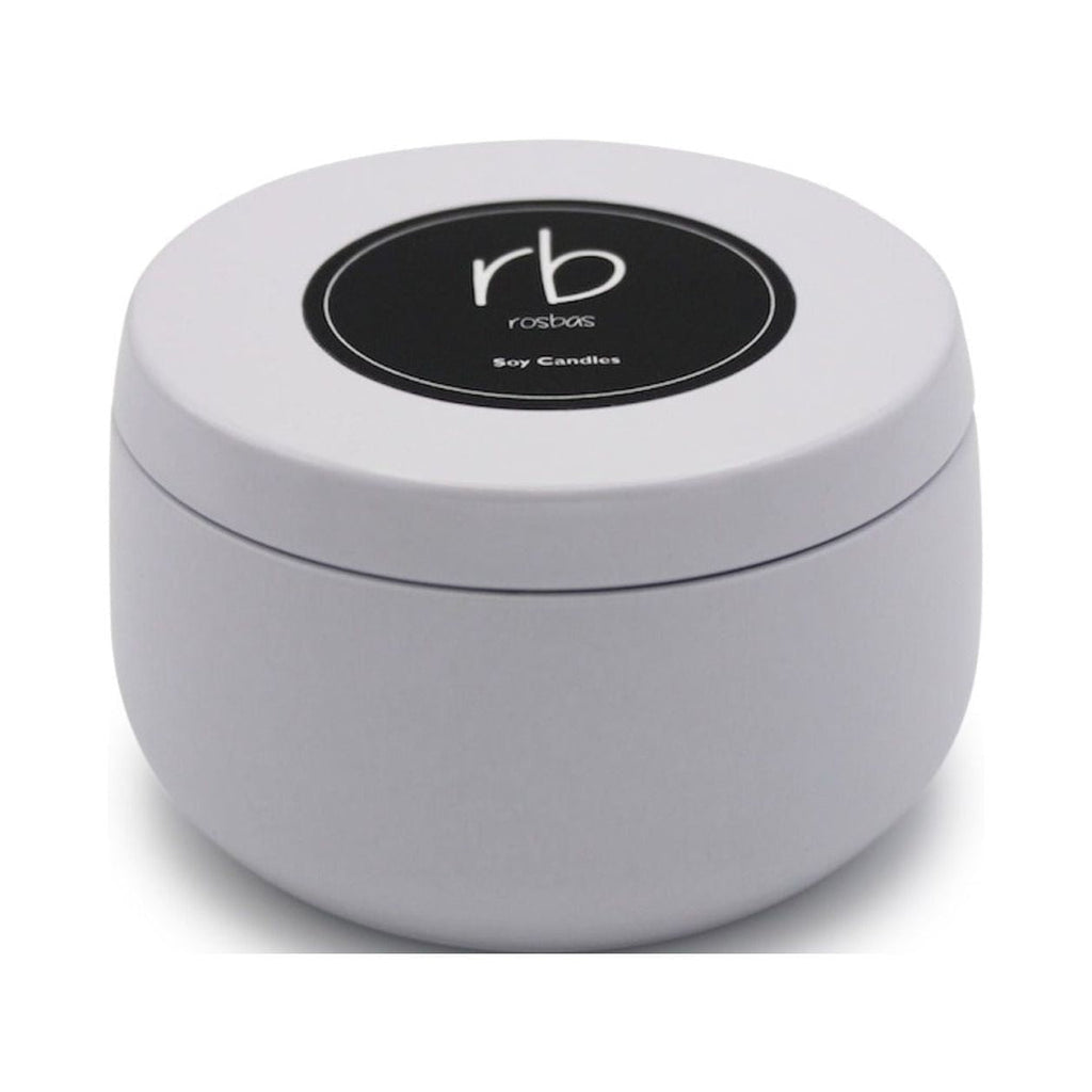 Rosbas Candle, Black Sea Scented, Natural Soy Wax, 6 oz White Tin, Cotton Wick, Long Burn Time, Drawstring Cotton Bag, Home, Handmade in USA EasyOptionXY LLC