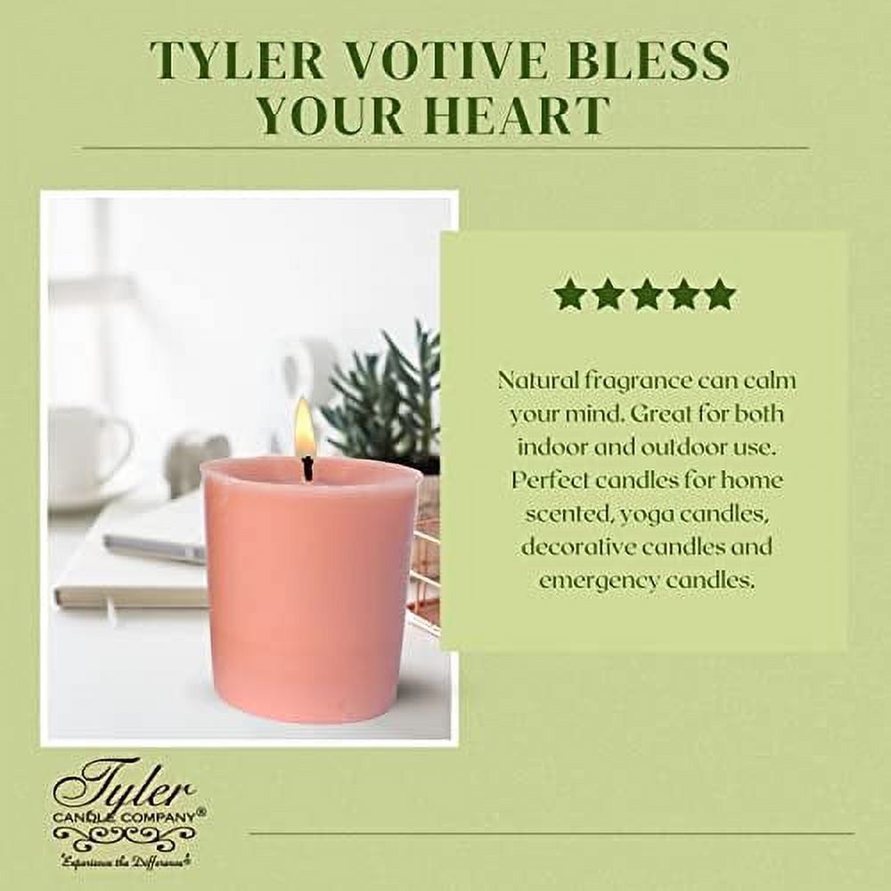 Tyler Candle Company Bless Your Heart Votive Candles - Luxury Scented Candle with Essential Oils - 16 Pack of 2 oz Small Candles with 15 Hour Burn Time Each - with Bonus Key Chain EasyOptionXY LLC