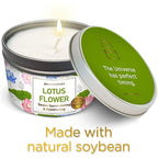 Magnificent 101 Long Lasting Lotus Flower Aromatherapy Candle | 6 Oz - 35 Hour Burn Time Paraffin Free, A ll N atural & Organic Soy Wax Candle for Desire Surrendering, Manifestation & Purification EasyOptionXY LLC