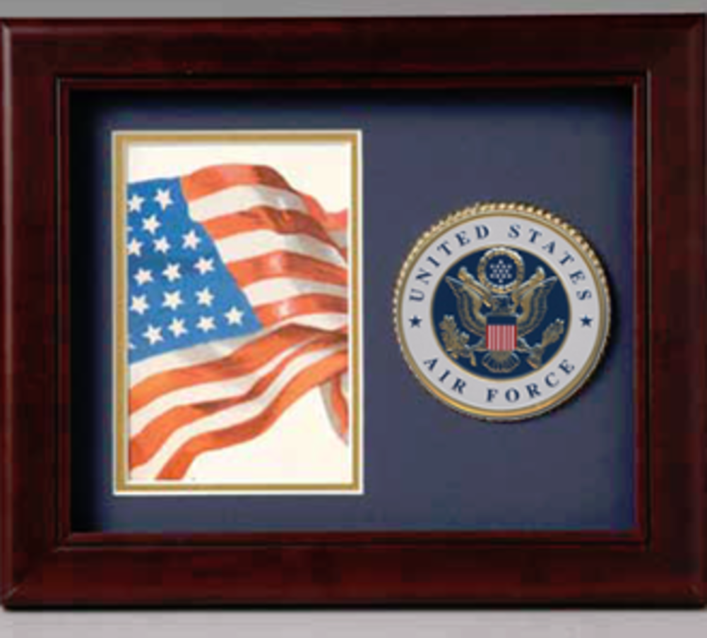 Photo and medallion frame Air Force, Air Force Medallion Frame. The Military Gift Store