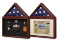 Capitol Flag Presentation Case with Display Shadow Box - Cherry Finish The Military Gift Store