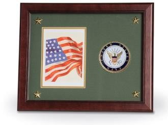 Navy Medallion Frame, Navy Photo and Medallion Frame The Military Gift Store