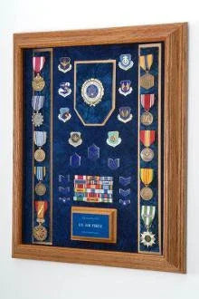 Awards Display Case - Military Colored Medallions The Military Gift Store