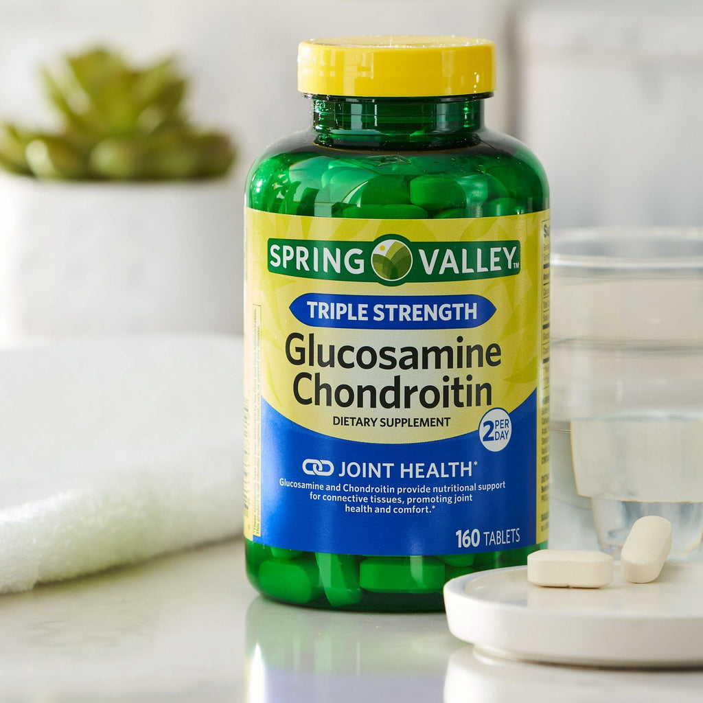 Spring Valley Triple Strength Glucosamine Chondroitin Tablets Dietary Supplement; 160 Count