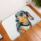 Pet dog flannel floor mat door mat printing foot mat anti-slip mat carpet Pi-Mart