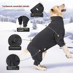 Dog Four-legged Clothes High Collar Warm Cold-proof Polar Fleece Dog Clothes Pi-Mart