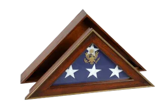 Five Star General Flag Case, Burial Flag Display Case. The Military Gift Store
