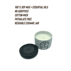 2-Pack Peppermint Eucalyptus Scented Candles 6 oz | Home Decor Candles - 100% Soy Wax Ceramic Jar