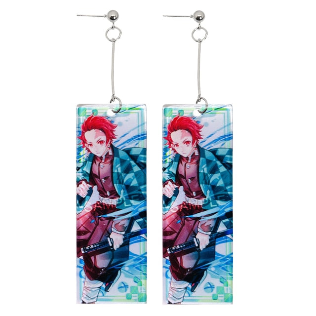 Acrylic Tanjiro Earrings Pi-Mart