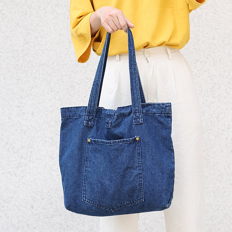 Denim handbag Pi-Mart
