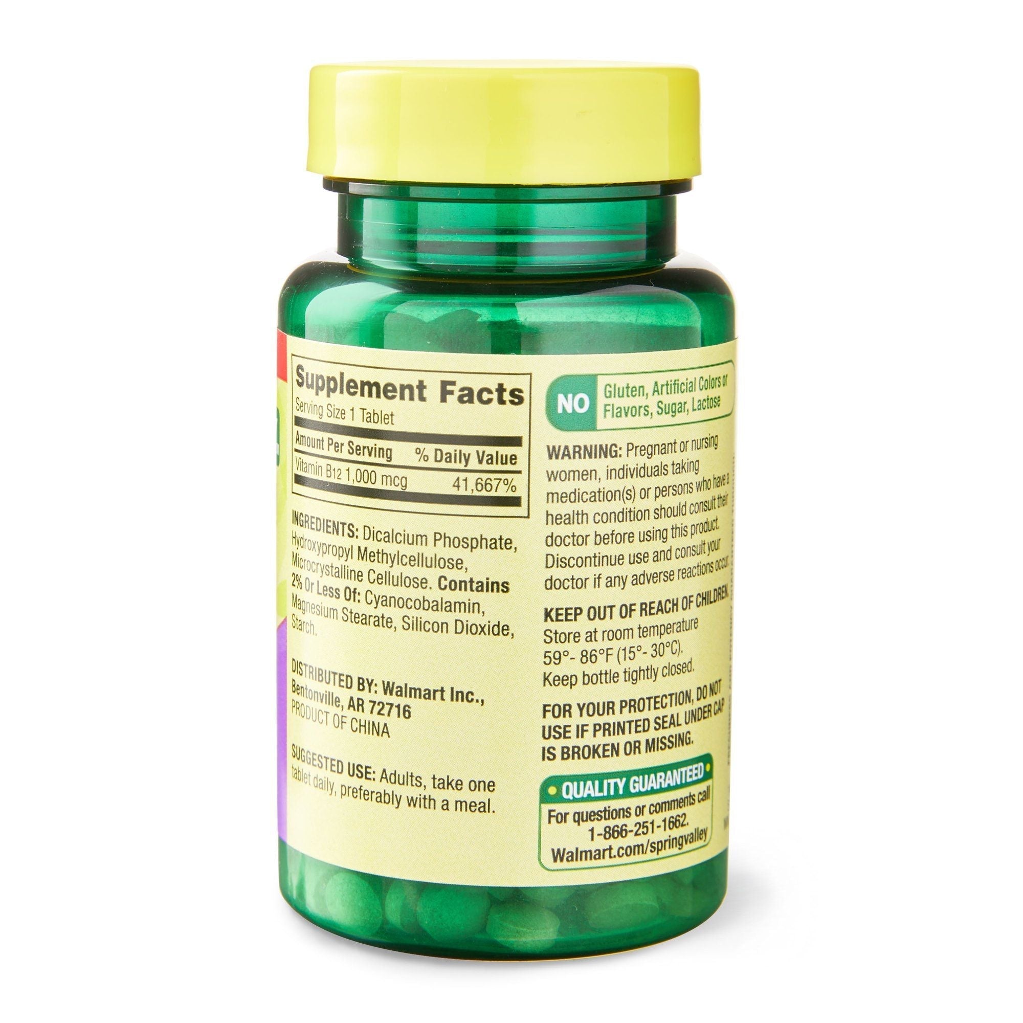Spring Valley Vitamin B12 Timed-Release Tablets Dietary Supplement; 1000 mcg; 300 Count EasyOptionXY LLC