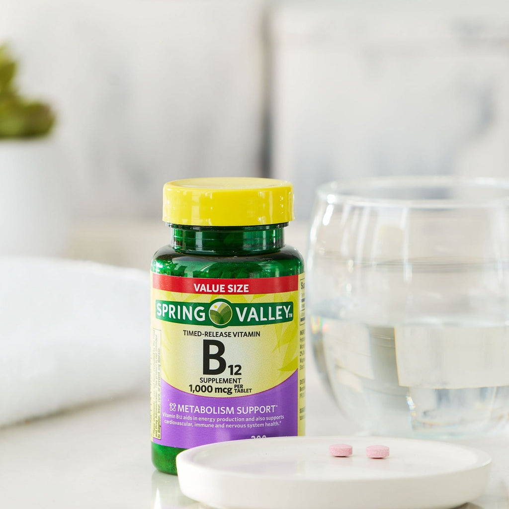 Spring Valley Vitamin B12 Timed-Release Tablets Dietary Supplement; 1000 mcg; 300 Count EasyOptionXY LLC
