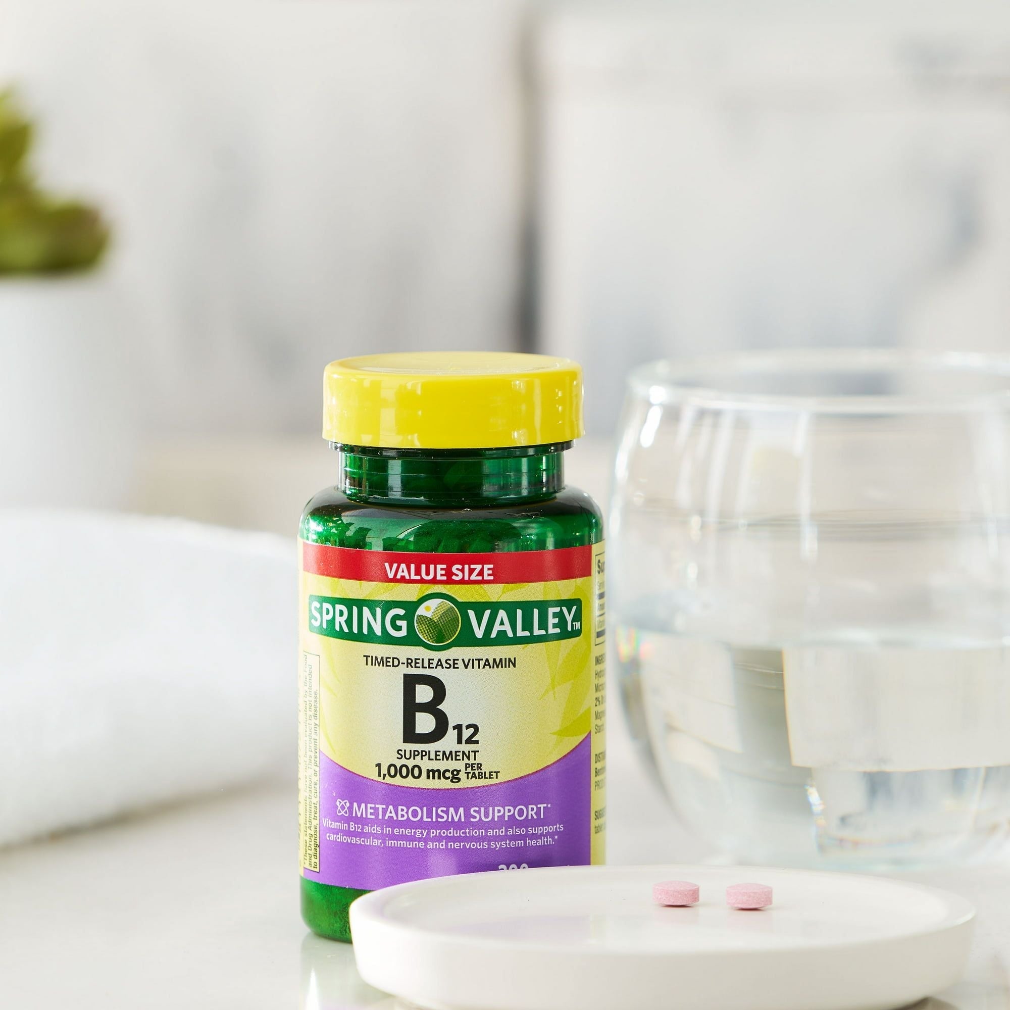 Spring Valley Vitamin B12 Timed-Release Tablets Dietary Supplement; 1000 mcg; 300 Count EasyOptionXY LLC