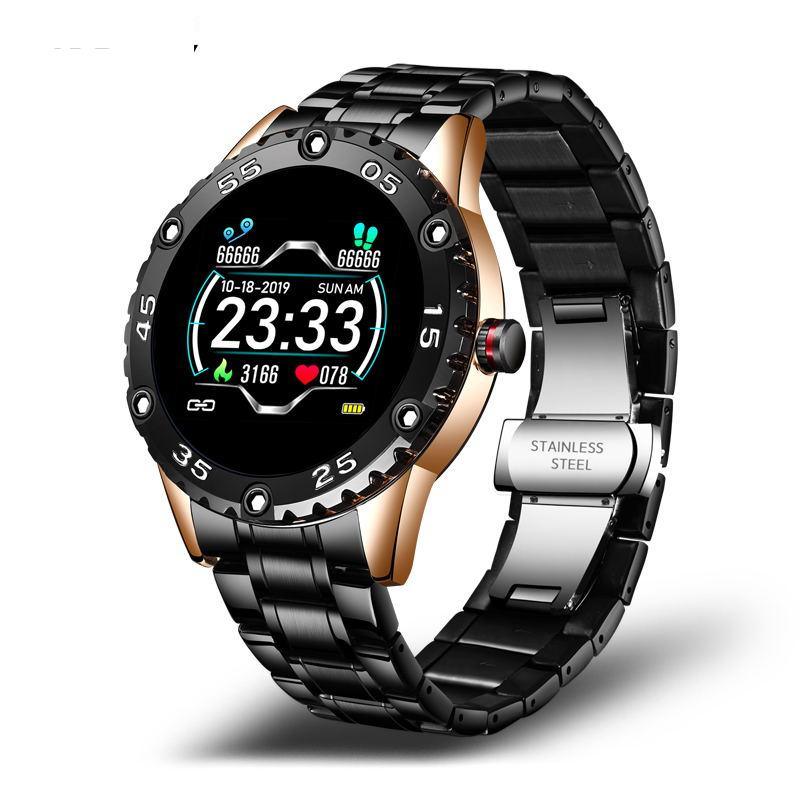 New Smart Watch For Men  With IP67 Waterproof Protecion and Heart Rate Fitness Tracker Pedometer For Android and IOS sistems Steel Band Sports Men Smart Watch - SJB-DIAMOND ELITES