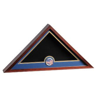 Mahogany Flag Display Case With US Medallion The Military Gift Store