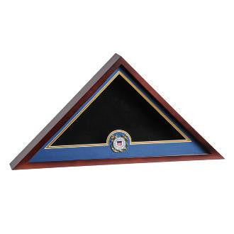 Mahogany Wood Flag Display Case, 5 x 9 1/2 ft. flag case The Military Gift Store