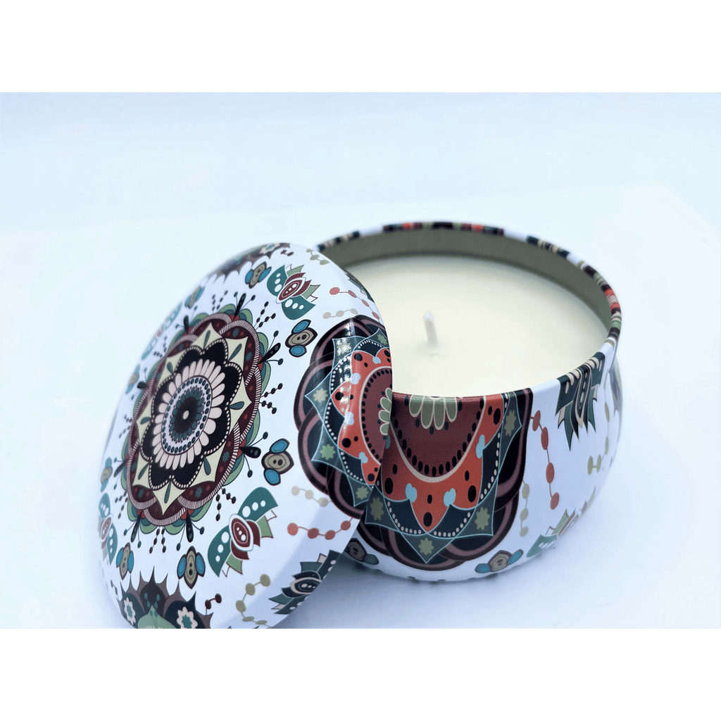 Soy Wax Candle in Tin Jar Vanilla Cream Clean Burn up to 25 Hours Handmade in USA Natural and Safe by Relaxcation 6 oz EasyOptionXY LLC