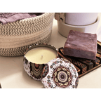 Soy Wax Candle in Tin Jar Vanilla Cream Clean Burn up to 25 Hours Handmade in USA Natural and Safe by Relaxcation 6 oz EasyOptionXY LLC
