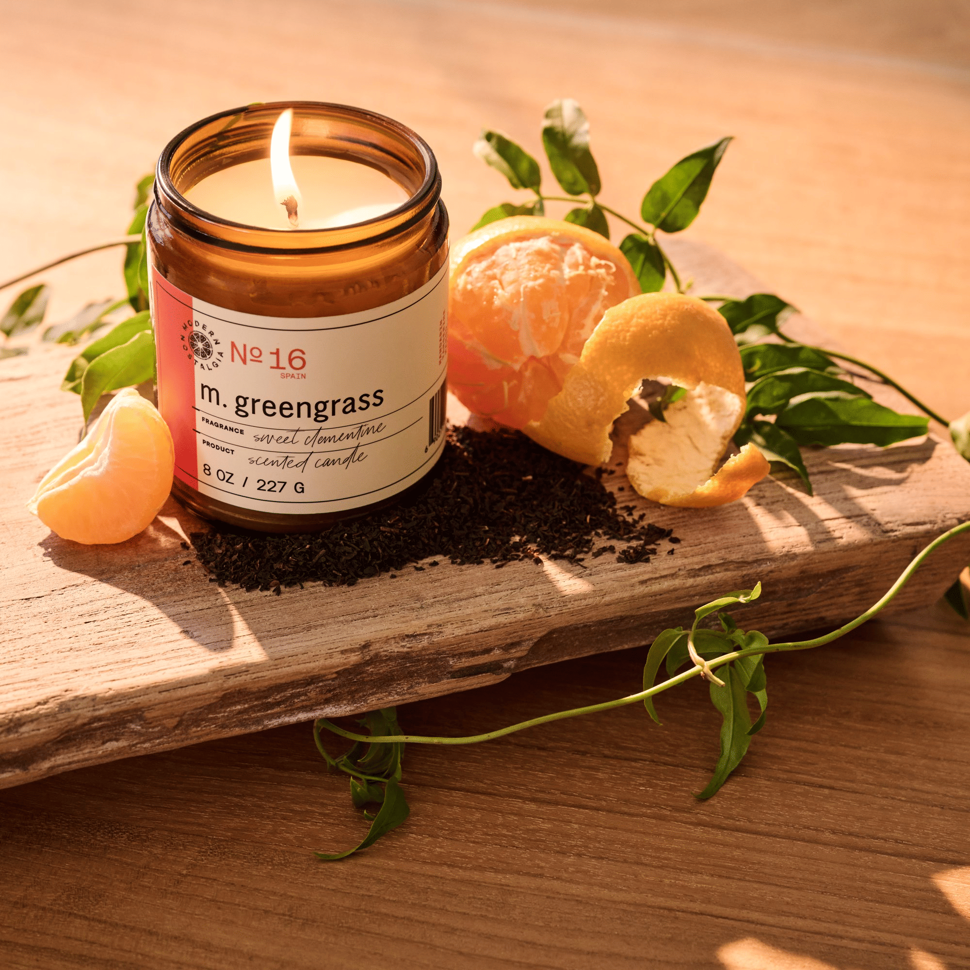 M. GREENGRASS 8 OZ JAR CANDLE - SWEET CLEMENTINE - SJB-DIAMOND ELITES