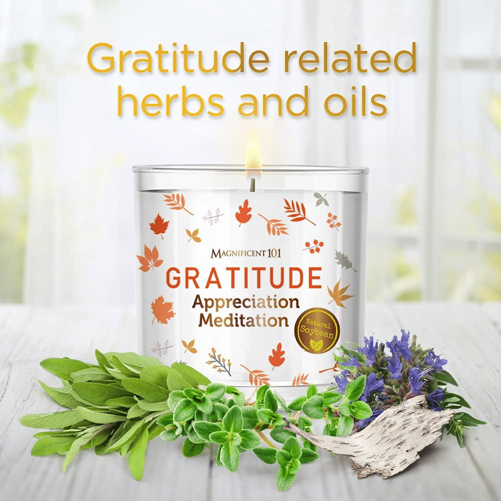 Magnificent 101 Long-Lasting Abundance Smudge Aromatherapy Candle | 14 Oz - 56-Hour Burn | Made of 100% Soy Wax, Sage Herbs | Ideal for House Energy Cleansing & Manifestation - SJB-DIAMOND ELITES