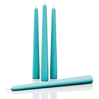 CANDWAX 8 inch Taper Candles Set of 4 - Dinner Candles Dripless - Tall Candles Long Burning Perfect for Dinner, Party or Wedding Candles Decor - Turquoise Candles - SJB-DIAMOND ELITES
