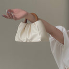 Wooden Handle Fold Cloud Small Handbag Pi-Mart