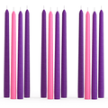 CANDWAX 10 inch Taper Advent Candles 3 Sets - Dripless Taper Candles and Unscented Candlesticks - Long Burning Tapered Candles Perfect as Advent Wreath Candles Tapers - Purple Advent Candles - SJB-DIAMOND ELITES