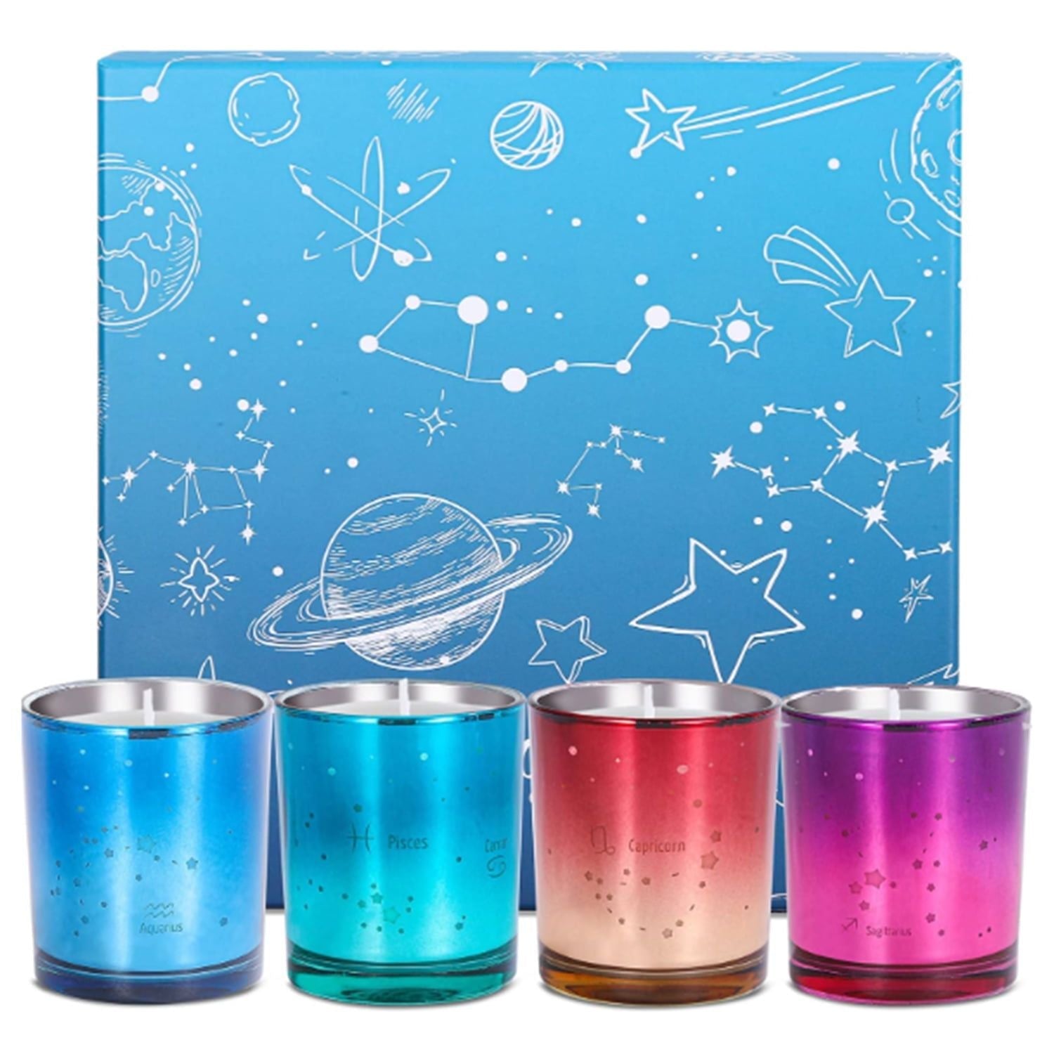 Aromatherapy Scented Candle Christmas Gift Set, 4 Pack Soy Wax Candles for Home Scented - SJB-DIAMOND ELITES