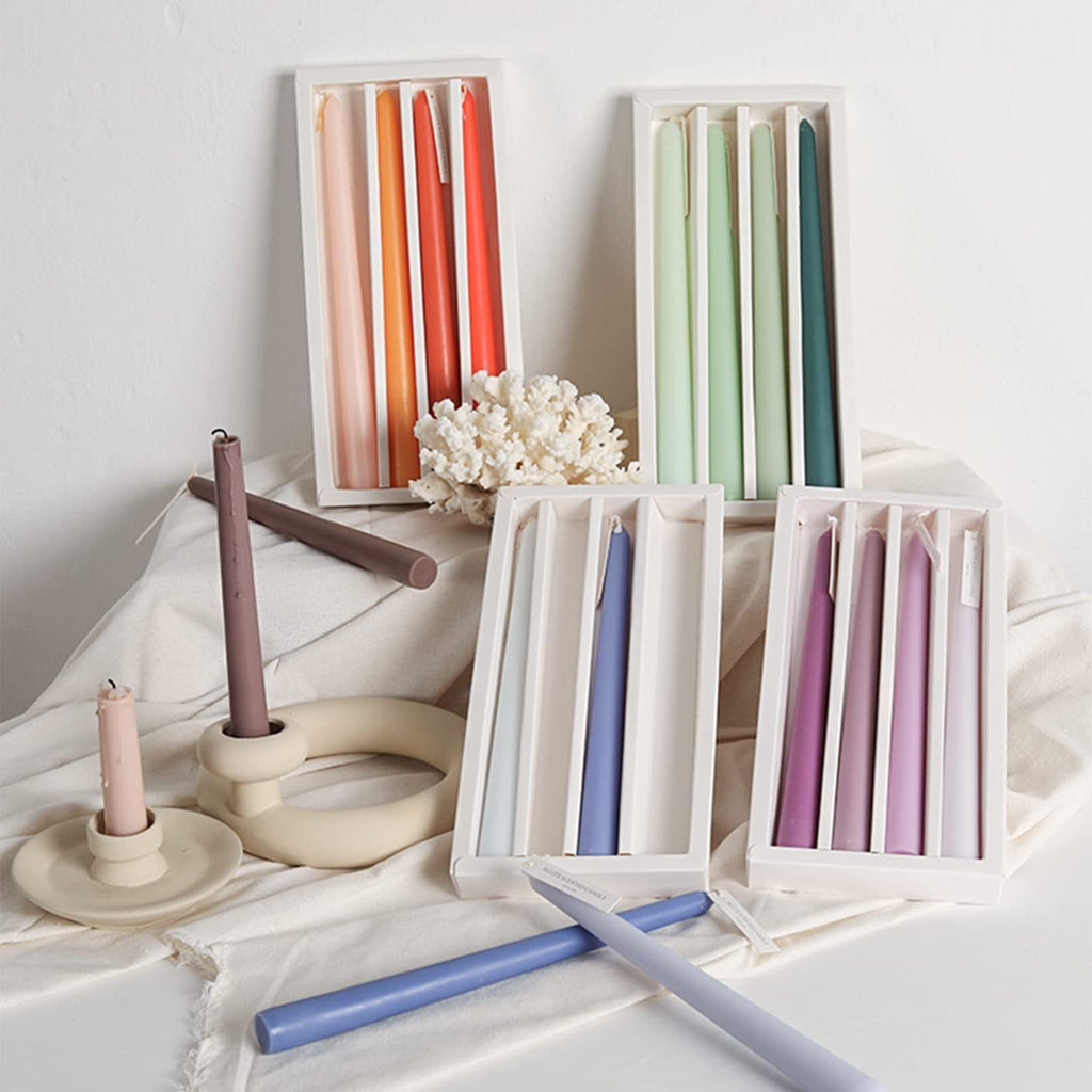 FCMSHAMD 10'' Lavender Scented Taper Candles - Soy Wax (4 Pack) - SJB-DIAMOND ELITES
