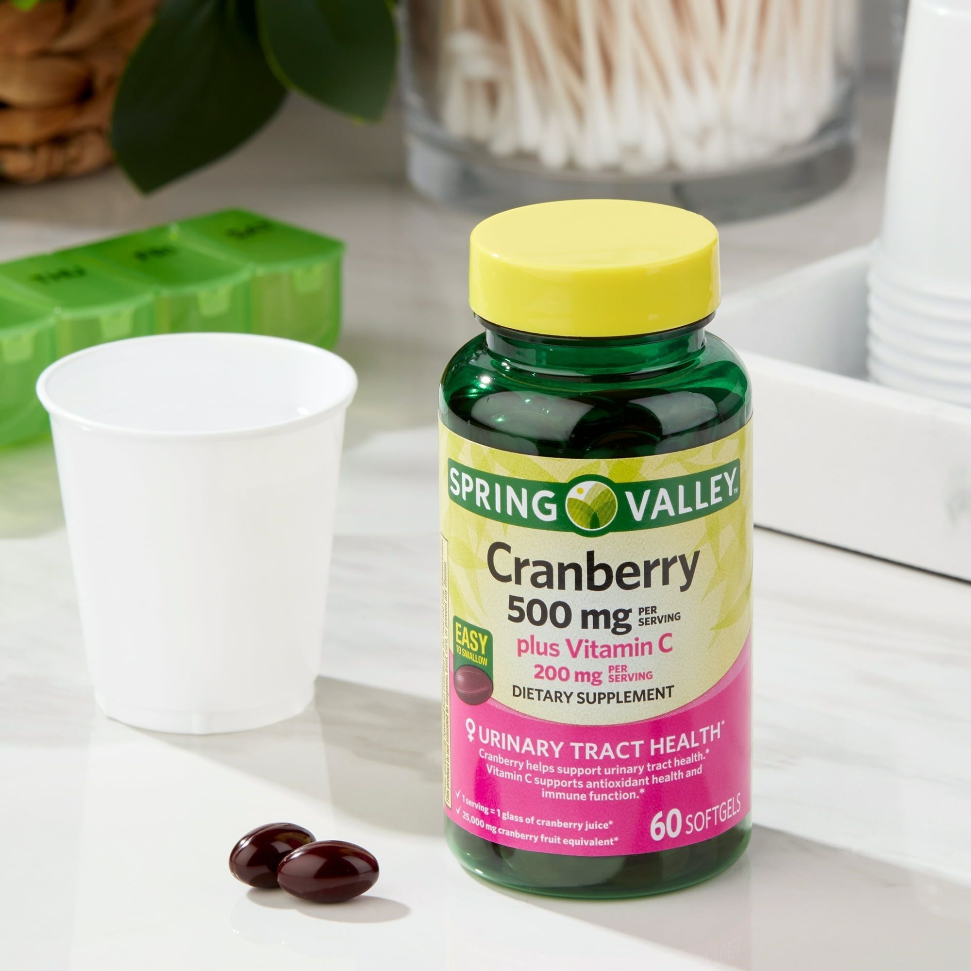 Spring Valley Cranberry Dietary Supplement Softgels; 500 mg; 60 Count EasyOptionXY LLC