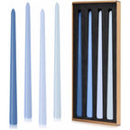 MGEZCOO 12 Inch Gradient Blue Taper Candle Sticks Pack of 4-Unscented Smokeless - SJB-DIAMOND ELITES
