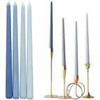 MGEZCOO 12 Inch Gradient Blue Taper Candle Sticks Pack of 4-Unscented Smokeless - SJB-DIAMOND ELITES
