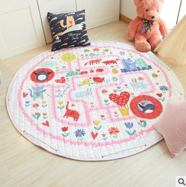 Explosion models Ins cotton car storage mat storage toy mats Round outing children climbing mat storage bag Pi-Mart