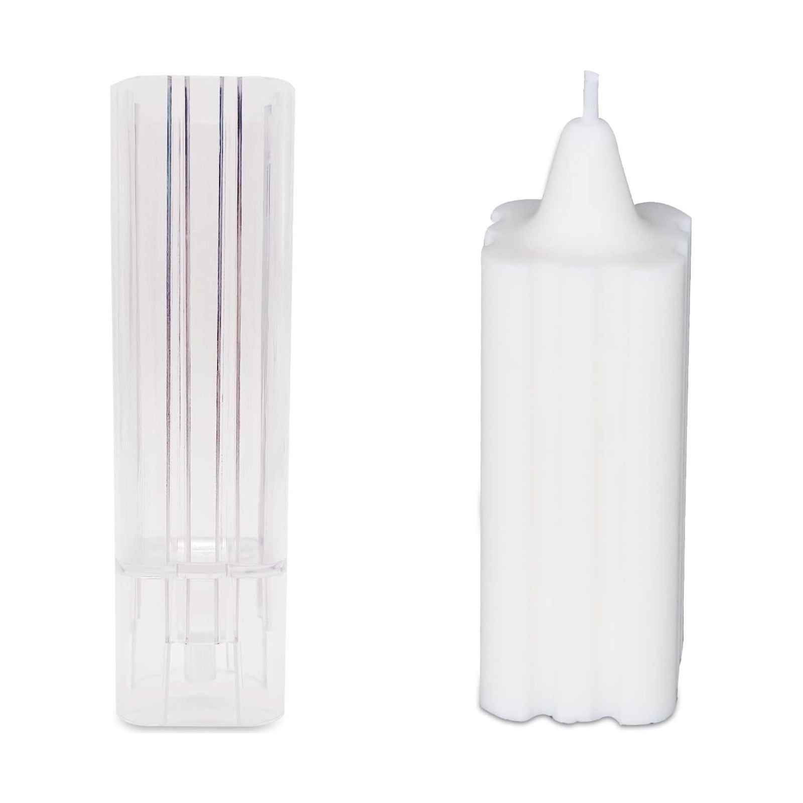 Candle Lab 10.5 cm Tall Candle Mold 8.5cm Wide Cuboid Shape Acrylic Candle Mold