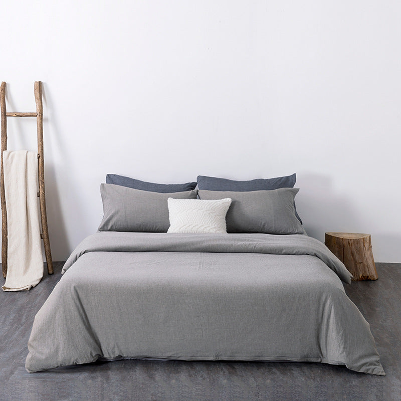 Water pure cotton 4-piece bedding sheet quilt cover cotton set Pi-Mart