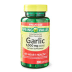 Spring Valley Odor-Controlled Garlic Softgels Dietary Supplement; 1000 mg; 200 Count EasyOptionXY LLC