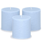 CANDWAX 3x6 Pillar Candles Set of 3 - Decorative Rustic Candles Unscented and No Drip Candles - Ideal as Wedding Candles or Large Candles for Home Interior - Dark Gray Candles