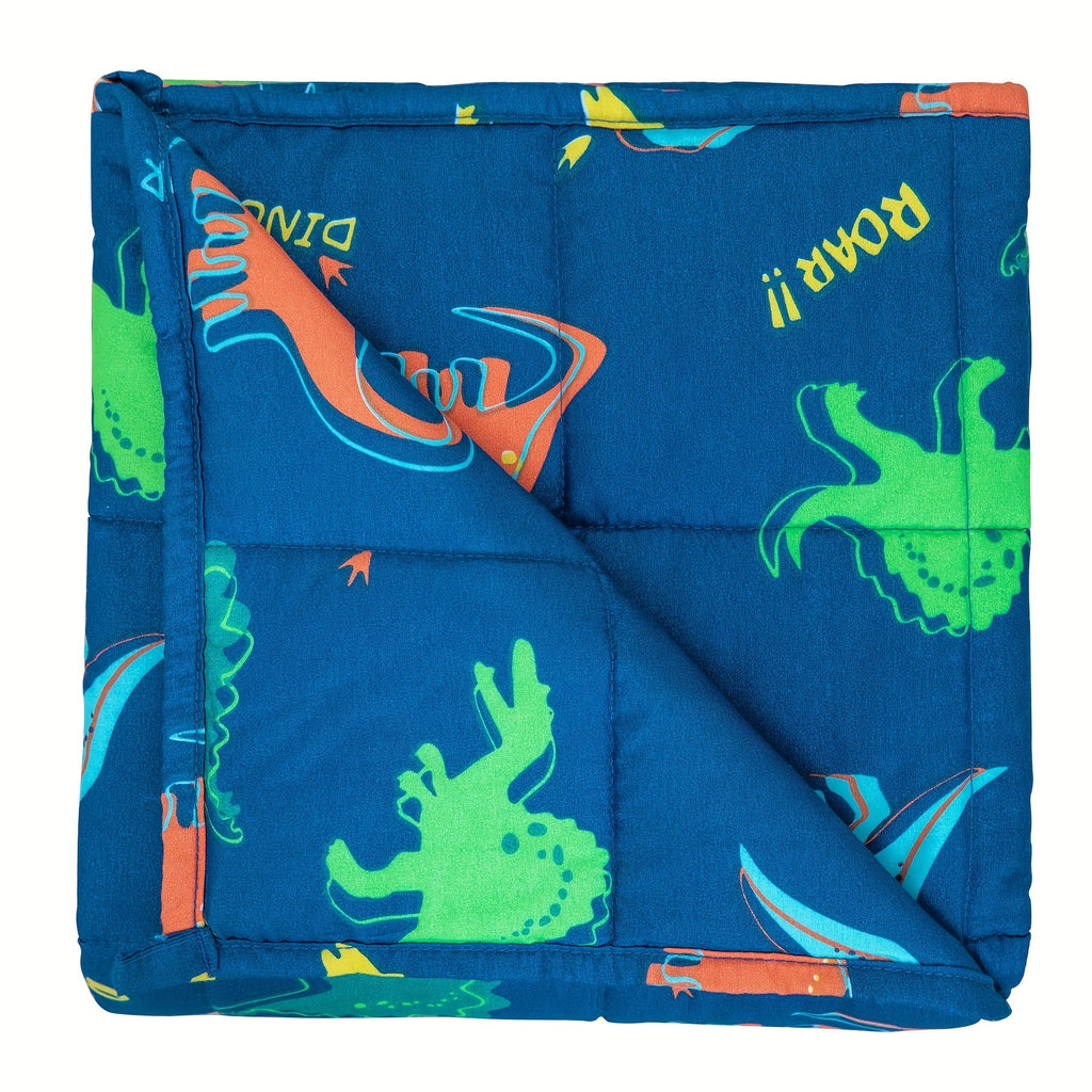 1pc Weighted Blanket Quilt, Cartoon Print Small Weighted Blanket For Relaxation, Travel, Soft & Calming Sleeping, Filled With Glass Beads And Polyester, Adult Sofa Leg Cover Blanket Lootquake LLC