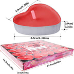 50Packs Heart Shaped Tealight Candles(25 x 2 layers),Romantic Love Unscented Tea Lights Candles,Dripless & Long Lasting Smokeless Mini Tealight Candles for Mood,Romantic Decor,Pool,Dinners,Home,Weddin - SJB-DIAMOND ELITES