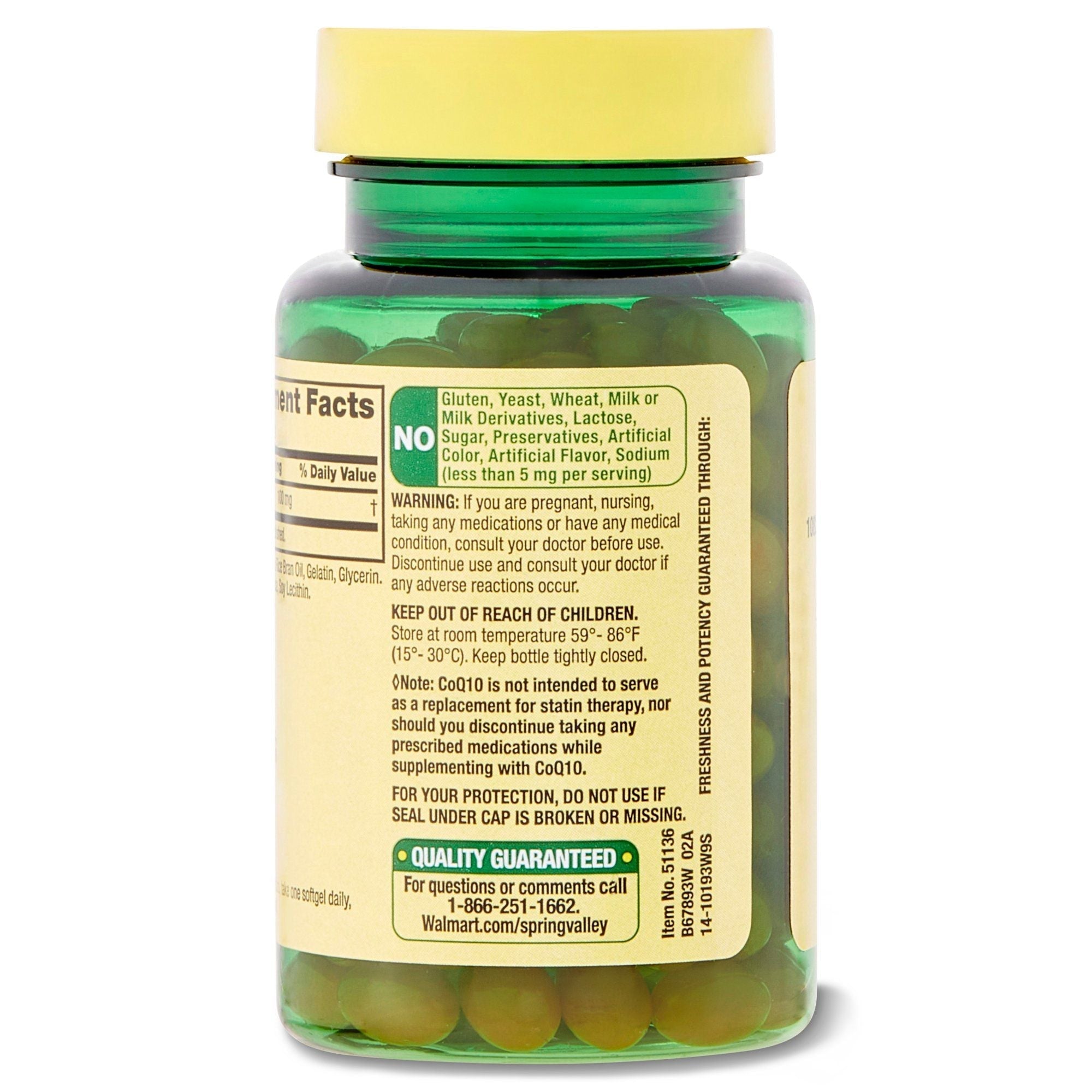 Spring Valley Rapid-Release Dietary Supplement; 100 mg; 60 Count EasyOptionXY LLC